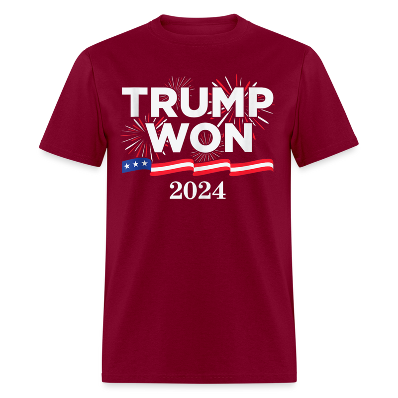 Trump Won 2024 2 T Shirt - burgundy