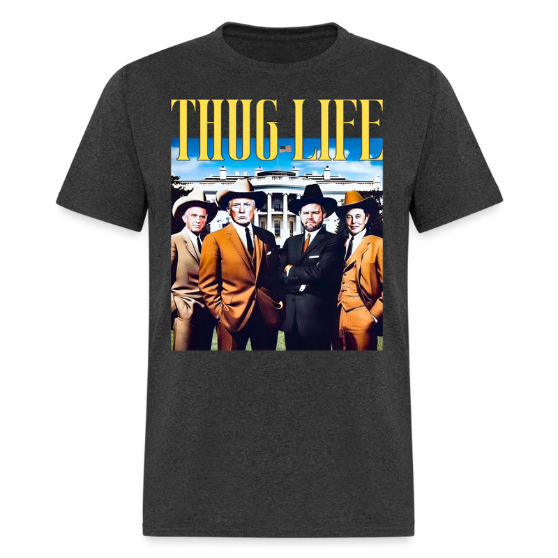 Thug Life Trump T Shirt - heather black