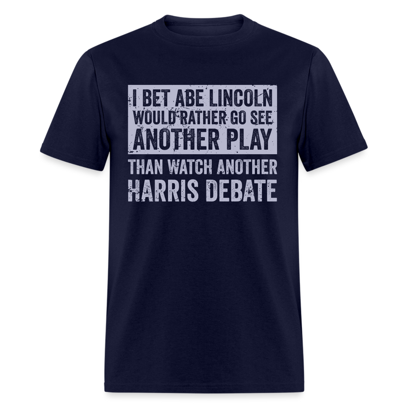 Abe Lincoln Harris Debate T Shirt - navy