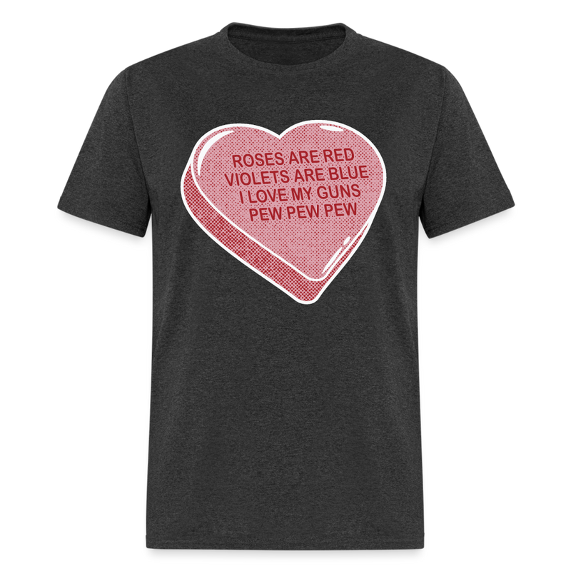 I Love My Guns Pew Pew Pew T Shirt - heather black