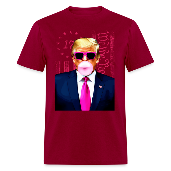 Trump Bubble Gum We The People T Shirt - dark red