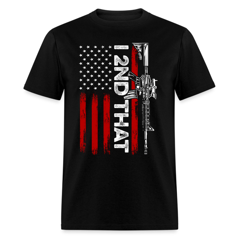 I 2nd That Second Amendment American Flag T Shirt - black