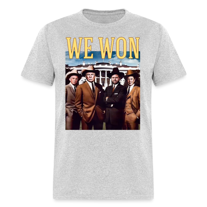 We Won Trump Cowboy T Shirt - heather gray