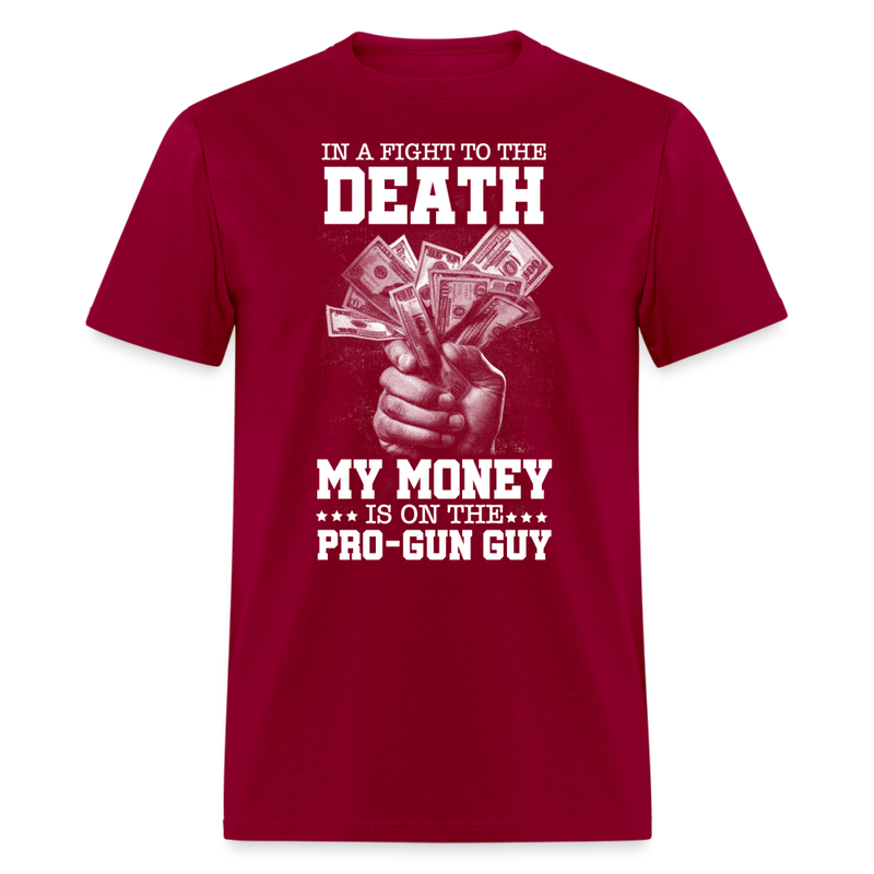 In A Fight To The Death T Shirt - dark red