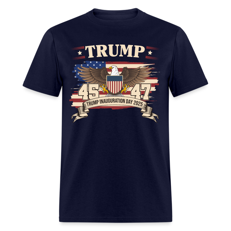 Trump 45 47 Inauguration Day 2025 T Shirt - navy