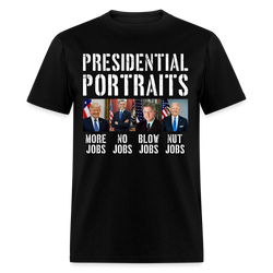 Presidential Portraits Trump Obama Biden Clinton T Shirt - black