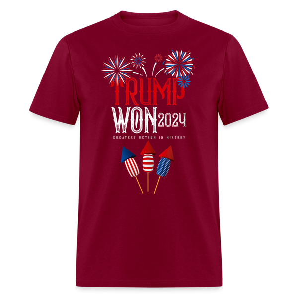 Trump Won 2024 Greatest Return In History 1 T Shirt - burgundy