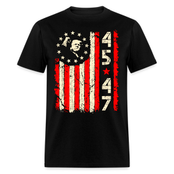 45 47 Trump President Inauguration USA Retro T Shirt - black