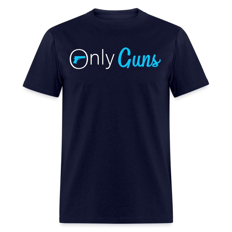 Only Guns Funny T Shirt - navy