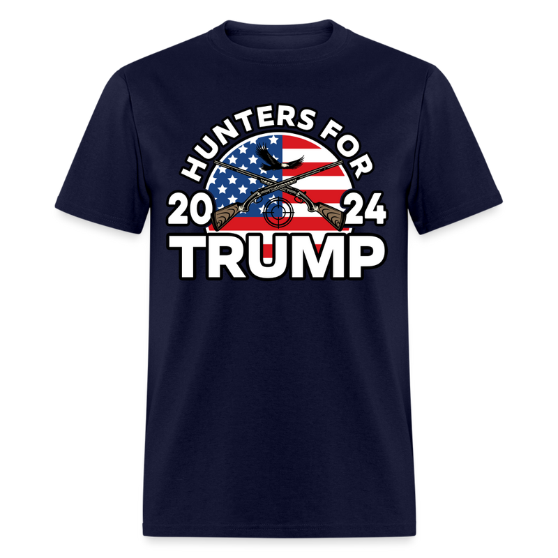 Hunters For Trump 2024 T Shirt - navy