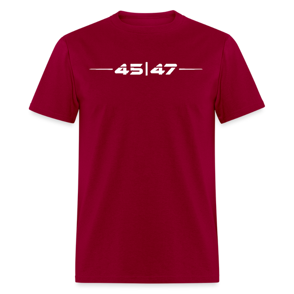 Trump 45 47 Retro Futuristic T Shirt - dark red