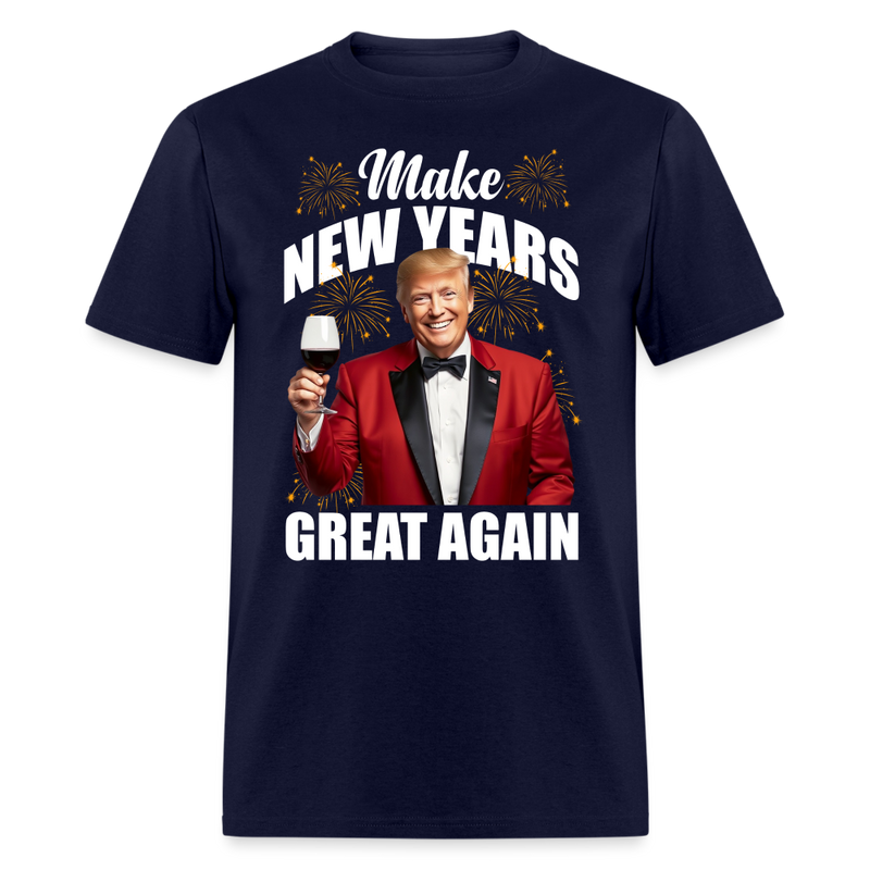 Trump Make New Year Great Again T Shirt - navy