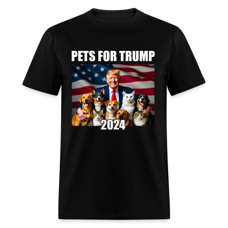 Pets For Trump T Shirt - black