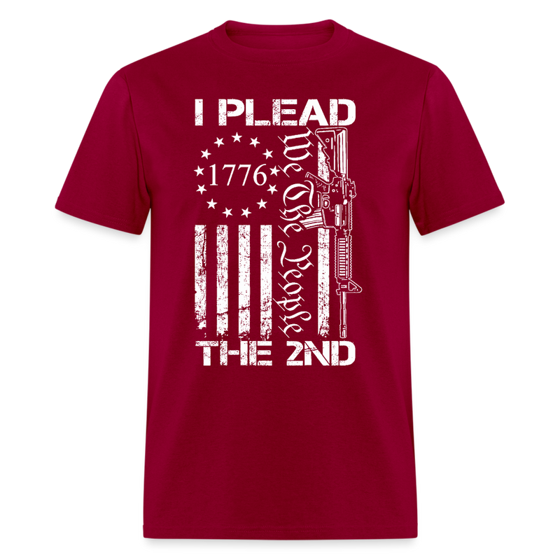 I Plead The 2nd Amendment We The People T Shirt - dark red