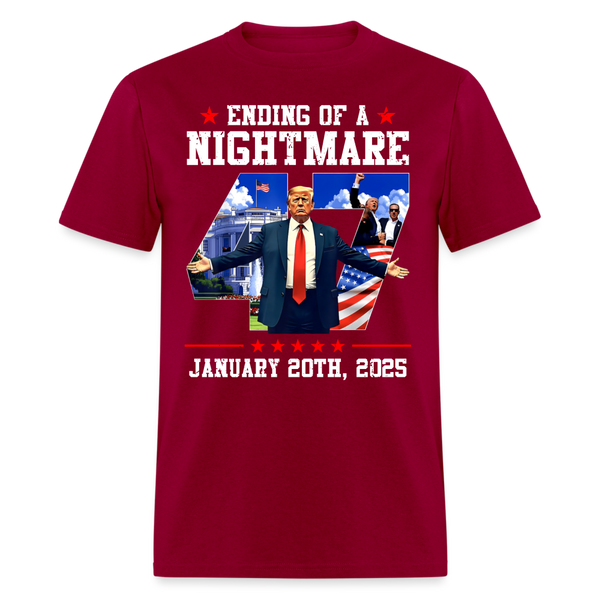 Ending Of A Nightmare Inauguration Day T Shirt - dark red