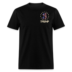 45 47 Trump 2024 Take American Back US Flag T Shirt - black