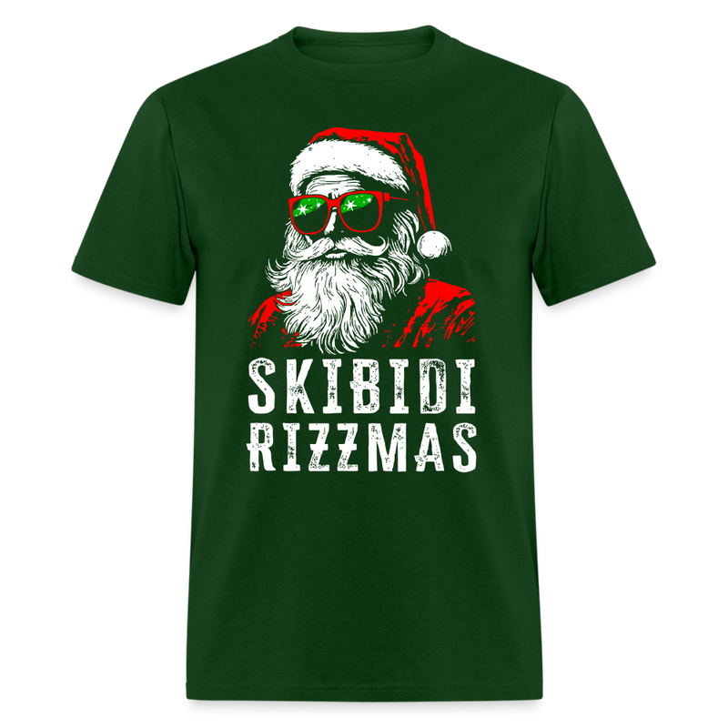 Skibidi Rizzmas T Shirt - forest green