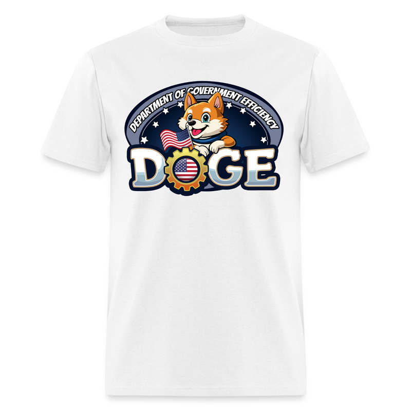 D.O.G.E Department of Government Efficiency T Shirt - white