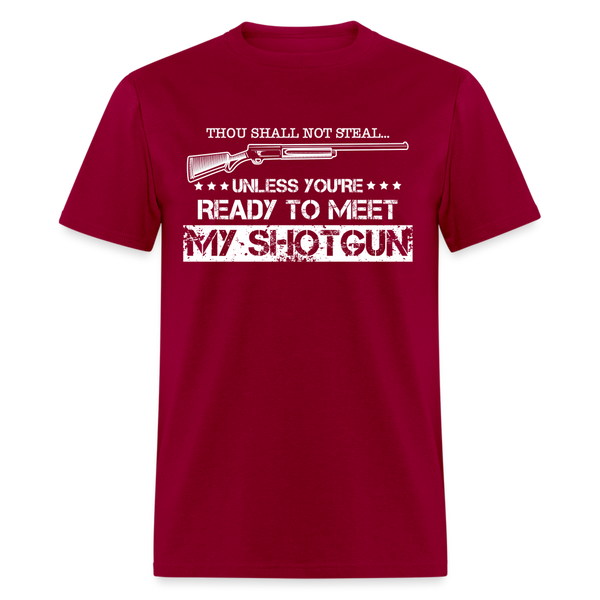 Thou Shalt Not Steal T Shirt - dark red