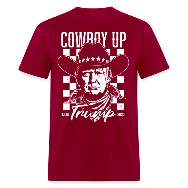 Cowboy Up Trump T Shirt - dark red