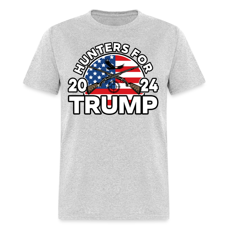 Hunters For Trump 2024 T Shirt - heather gray