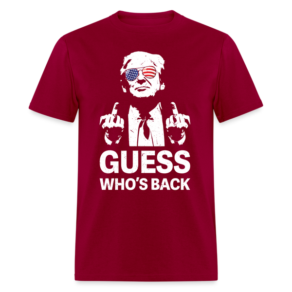 Guess Who's Back President Donald Trump T Shirt - dark red