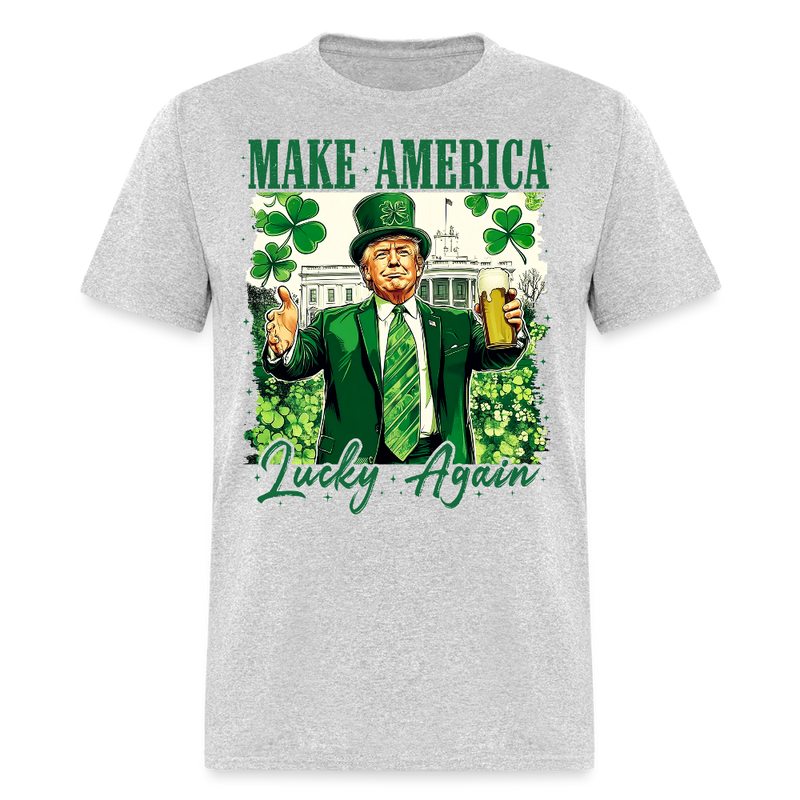 Make America Lucky Again T Shirt - heather gray