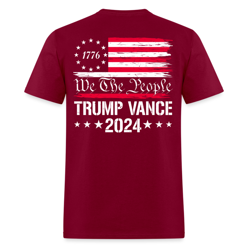 1776 We The People Trump Vance T Shirt - burgundy