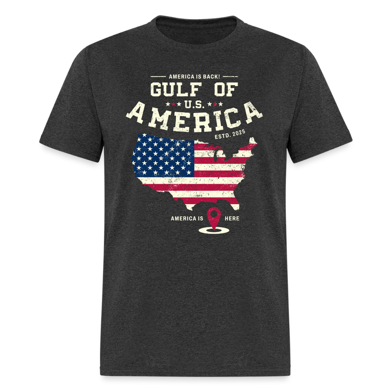 America Is Back Gulf Of U.S. America T Shirt - heather black