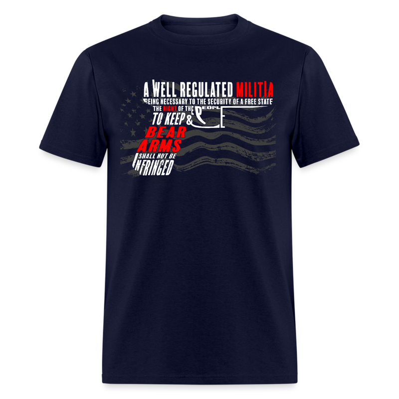 Second Amendment Pistol T Shirt - navy