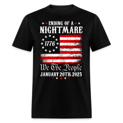 Ending Of A Nightmare We The People Inauguration T Shirt - black