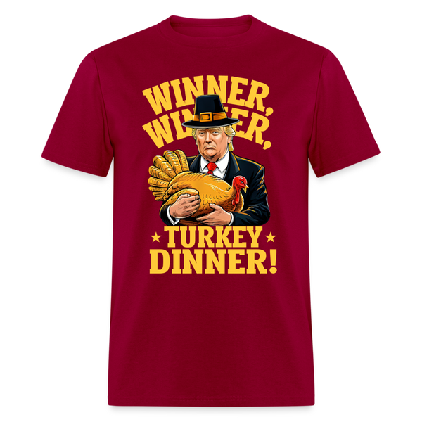 Funny Trump Winner Turkey Dinner Thanksgiving T Shirt - dark red