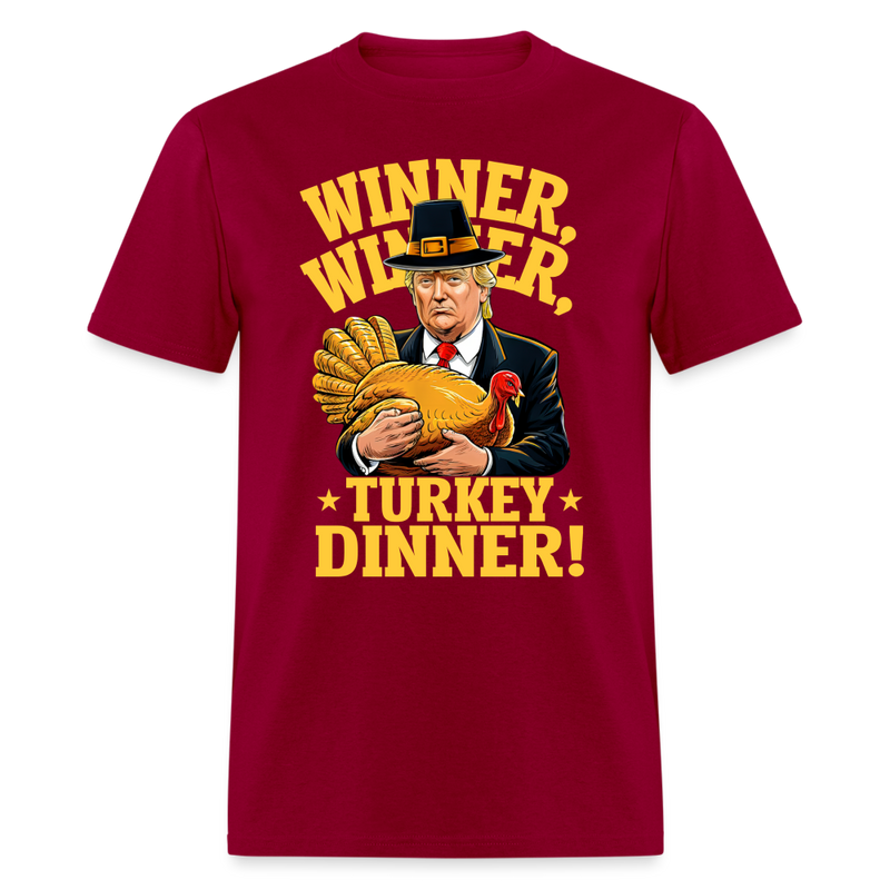 Funny Trump Winner Turkey Dinner Thanksgiving T Shirt - dark red