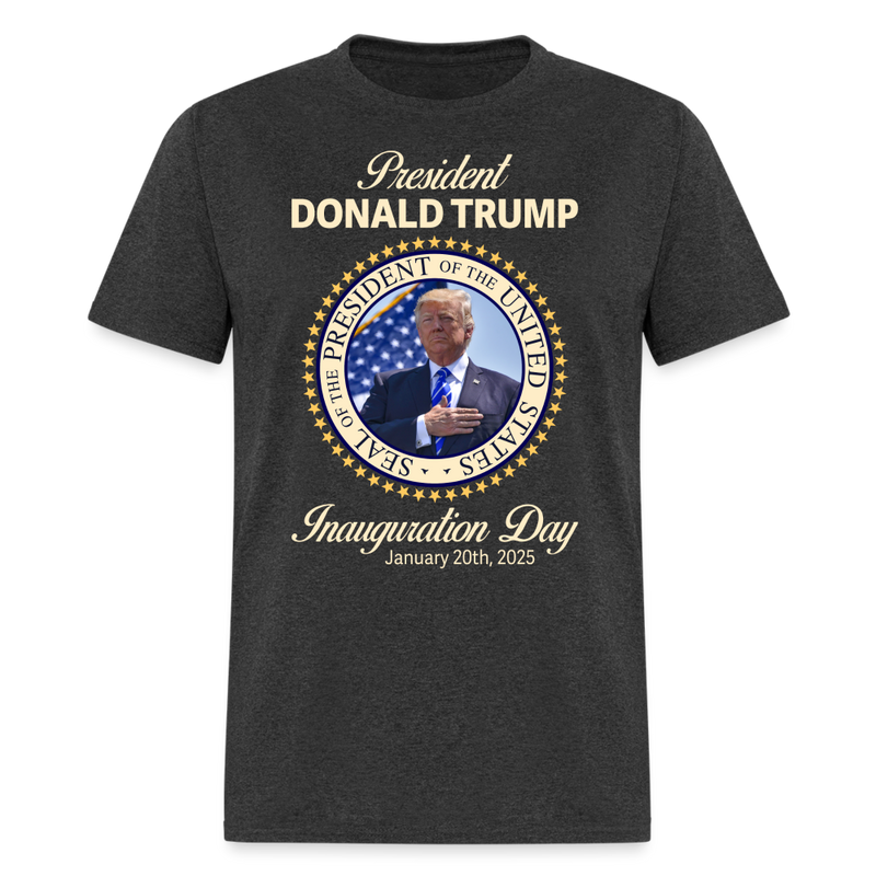 Trump Won Election Inauguration January 2025 T Shirt - heather black