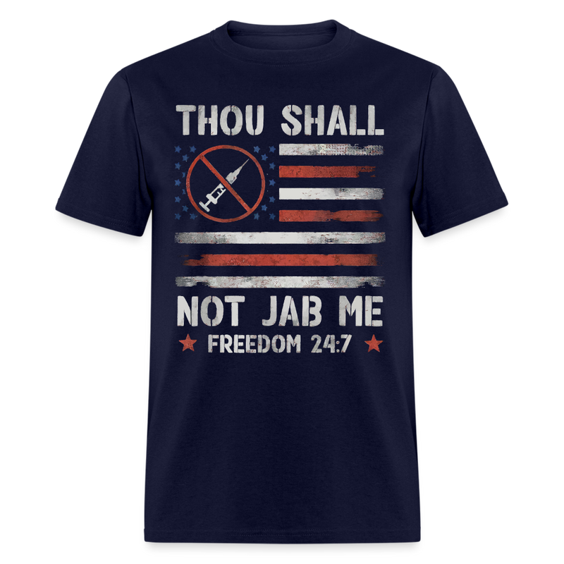 Thou Shall Not Jab Me T Shirt - navy