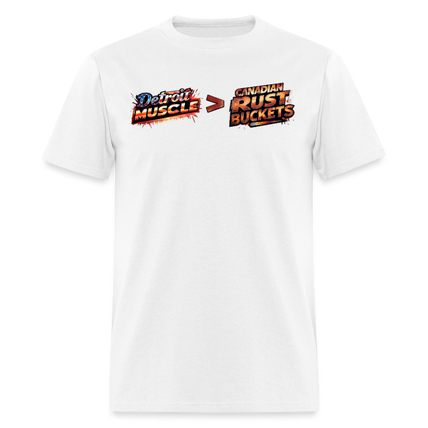 Detroit Muscle > Canadian Rust Buckets T Shirt - white