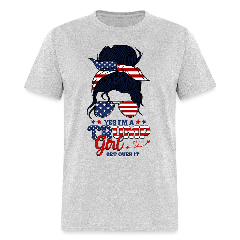 Yes I'm A Trump Girl T Shirt - heather gray