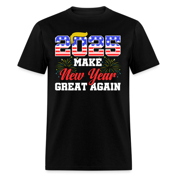 Trump 2025 Make New Year Great Again T Shirt - black