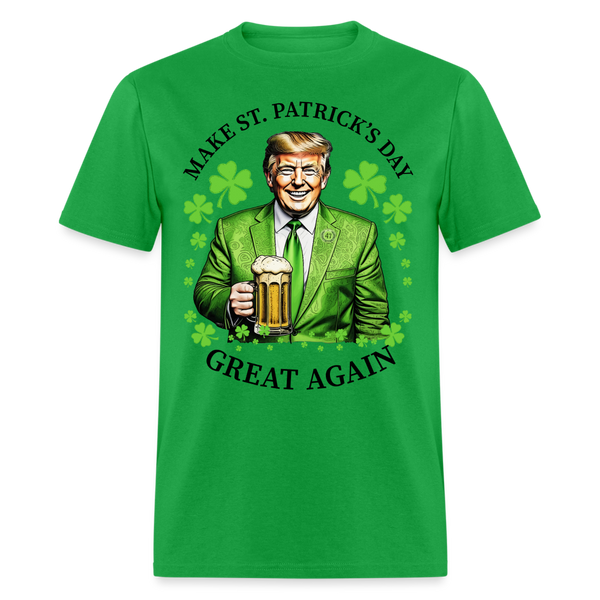 Trump Make ST. Patricks Day Great Again T Shirt - bright green