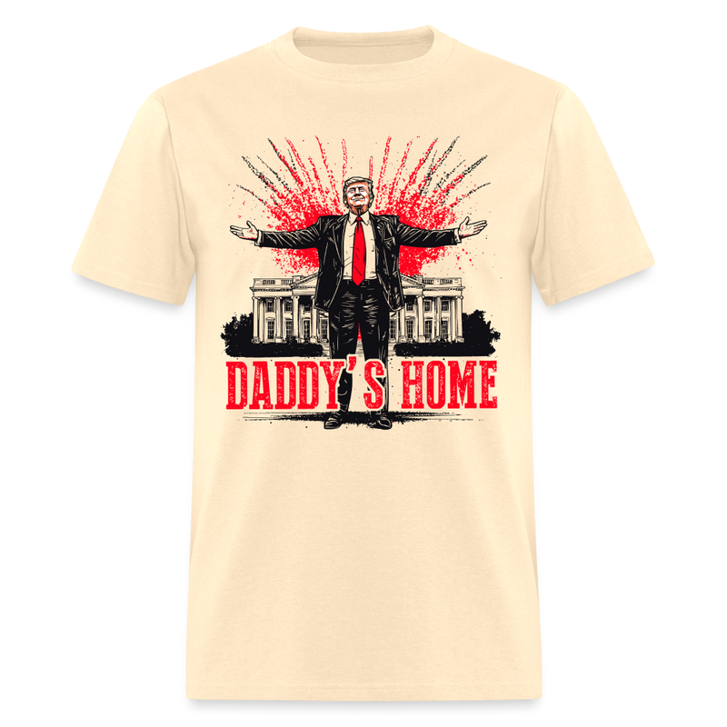 Daddy's Home White House Pink Trump T Shirt - natural