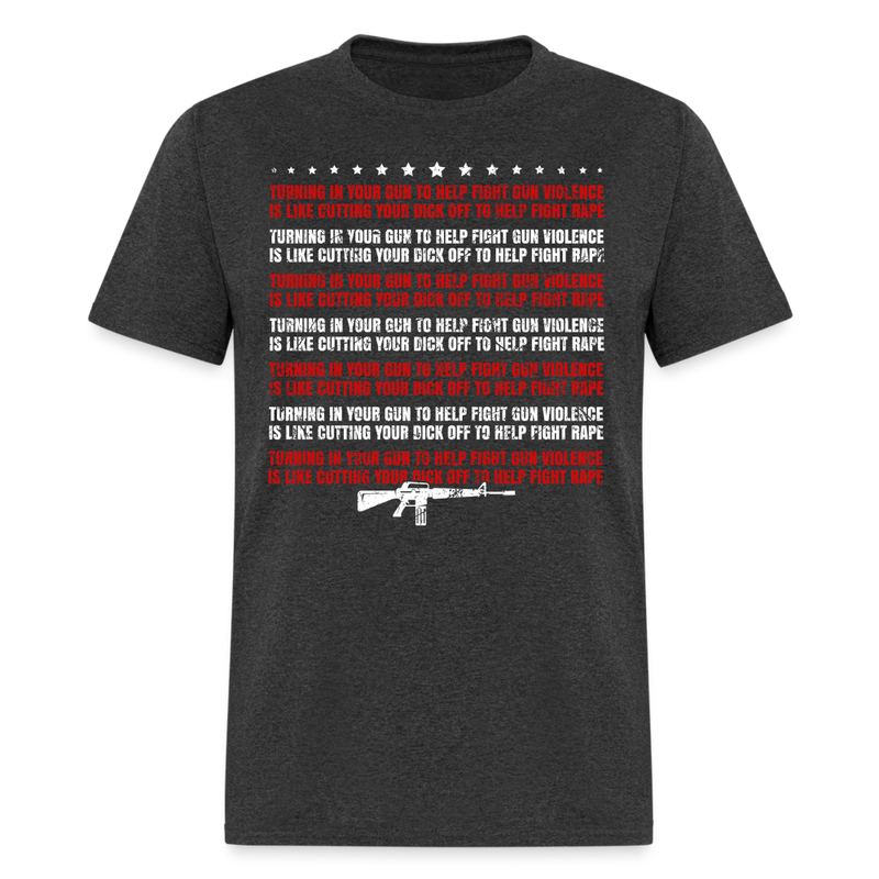 Help Fight Gun Violence T Shirt - heather black