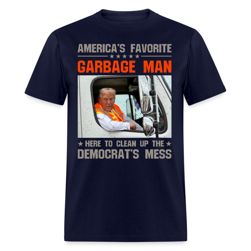 2024 Election Trump Garbage Man T Shirt - navy