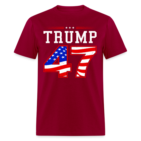 President Donald Trump Inauguration Day 2025 USA Flag T Shirt - dark red