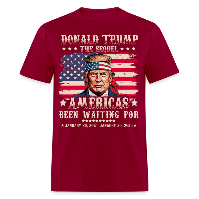 Donald Trump The Sequel Inauguration T Shirt - dark red