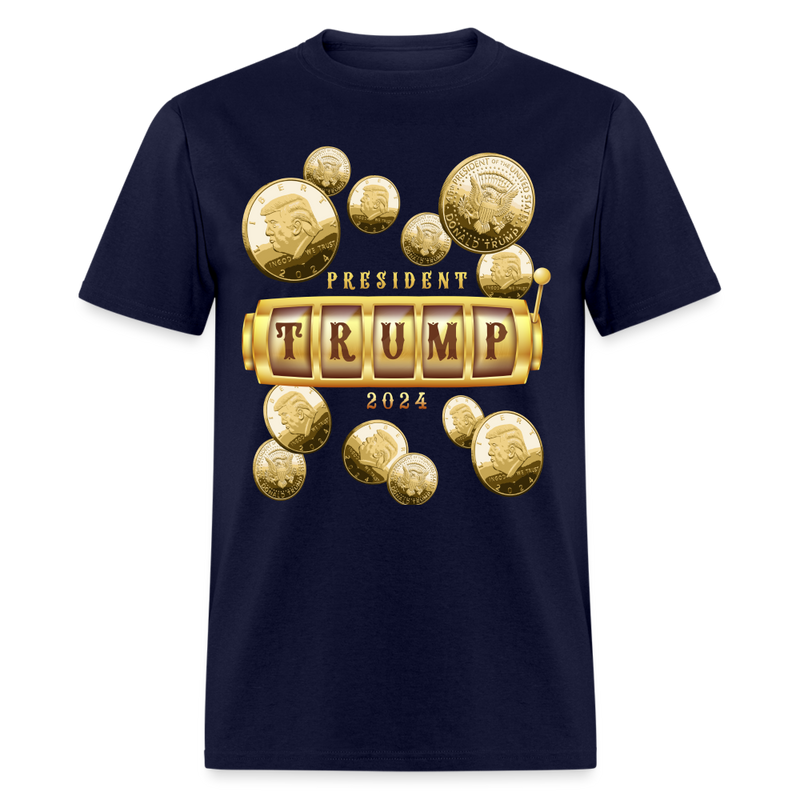 President Trump Jackpot T Shirt - navy