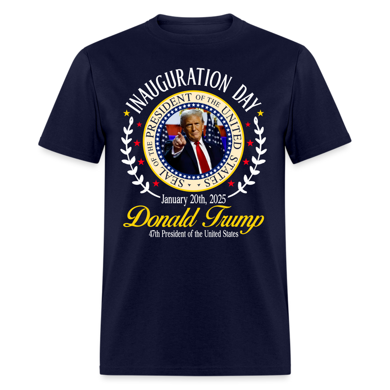 Inauguration Day 2025 President Donald Trump T Shirt - navy