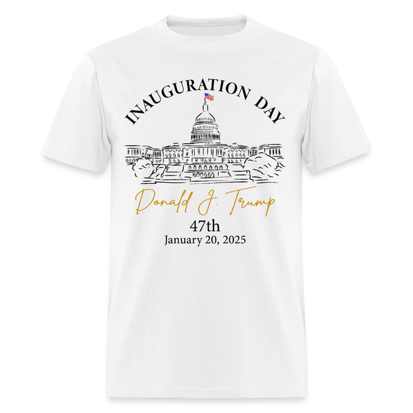 Inauguration Day Trump White House T Shirt - white