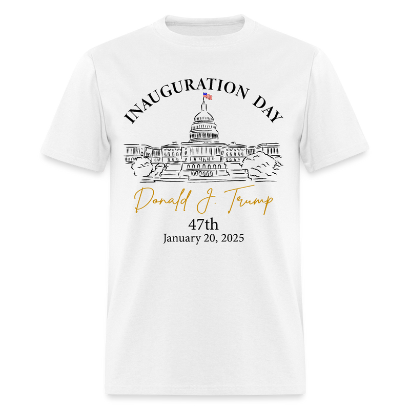 Inauguration Day Trump White House T Shirt - white