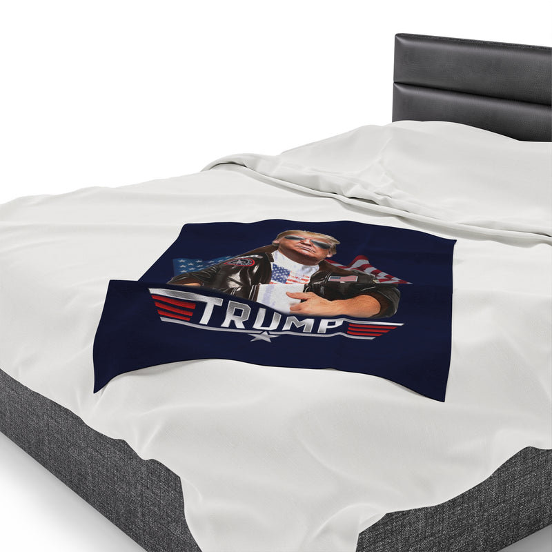 Patriotic Trump Velveteen Plush Blanket