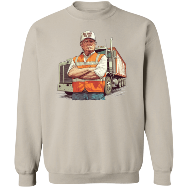 Donald Trump With Barbage Truck Sweatshirt